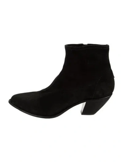 Pre-owned Golden Goose Suede Boots In Black