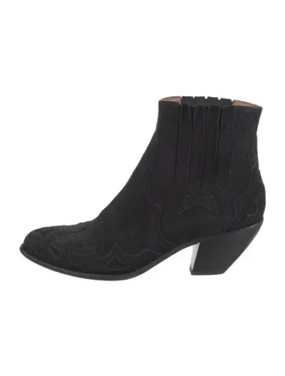 Pre-owned Golden Goose Suede Chelsea Boots In Black