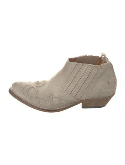 Pre-owned Golden Goose Suede Chelsea Boots In Gray