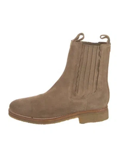 Pre-owned Golden Goose Suede Chelsea Boots In Neutral