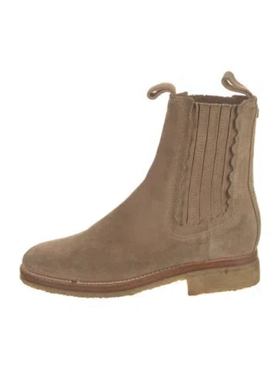 Pre-owned Golden Goose Suede Chelsea Boots In Neutral