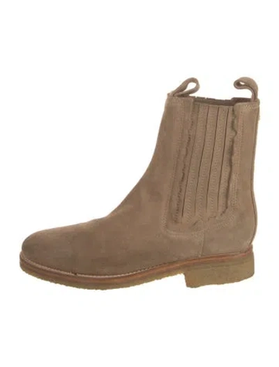 Pre-owned Golden Goose Suede Chelsea Boots In Neutral