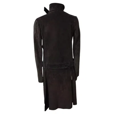 Pre-owned Golden Goose Suede Coat Size S In Black