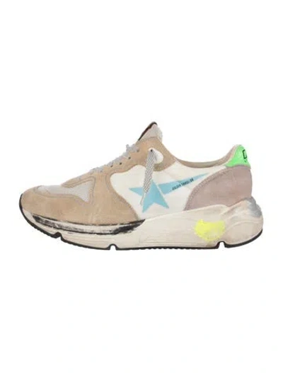 Pre-owned Golden Goose Suede Colorblock Pattern Athletic Sneakers In Neutral