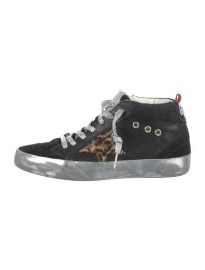 Pre-owned Golden Goose Suede Colorblock Pattern Sneakers In Black