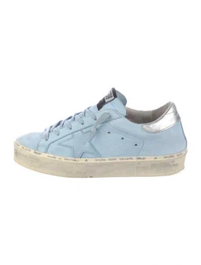 Pre-owned Golden Goose Suede Colorblock Pattern Sneakers In Blue