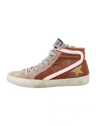 Pre-owned Golden Goose Suede Colorblock Pattern Sneakers In Multi