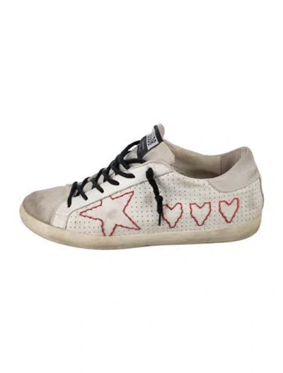 Pre-owned Golden Goose Suede Colorblock Pattern Sneakers In Neutral