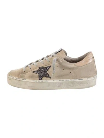Pre-owned Golden Goose Suede Crystal Embellishments Sneakers In Neutral