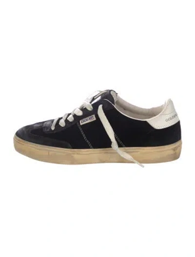 Pre-owned Golden Goose Suede Distressed Accents Sneakers In Black