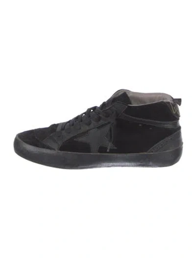 Pre-owned Golden Goose Suede Distressed Accents Sneakers In Black