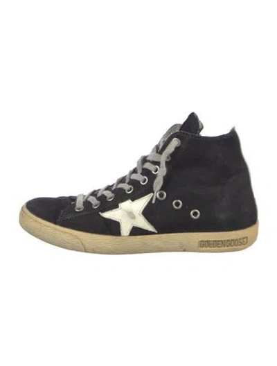 Pre-owned Golden Goose Suede Distressed Accents Sneakers In Blue