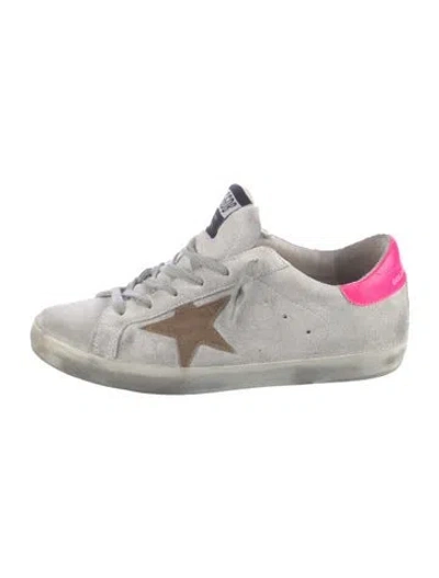 Pre-owned Golden Goose Suede Distressed Accents Sneakers In Blue