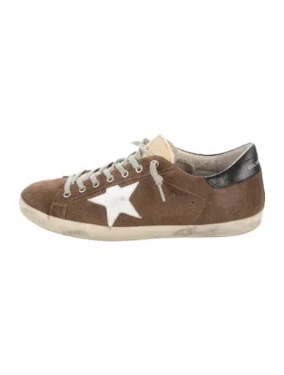 Pre-owned Golden Goose Suede Distressed Accents Sneakers In Brown