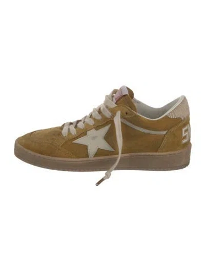 Pre-owned Golden Goose Suede Distressed Accents Sneakers In Neutral