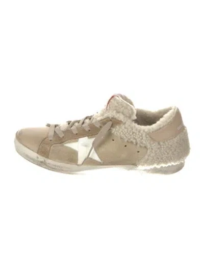Pre-owned Golden Goose Suede Distressed Accents Sneakers In Neutral