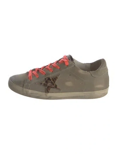 Pre-owned Golden Goose Suede Glitter Accents Sneakers