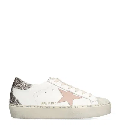 Golden Goose Suede Hi Star Sneakers In White