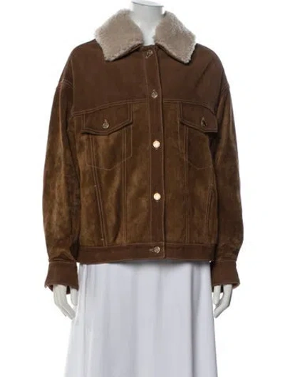 Pre-owned Golden Goose Suede Jacket In Brown