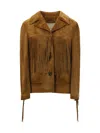 Golden Goose Women Tobacco Suede Fringe Jacket In Brown