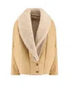 Golden Goose Women's Sheepskin Jacket With A Wide Shearling Shawl Collar