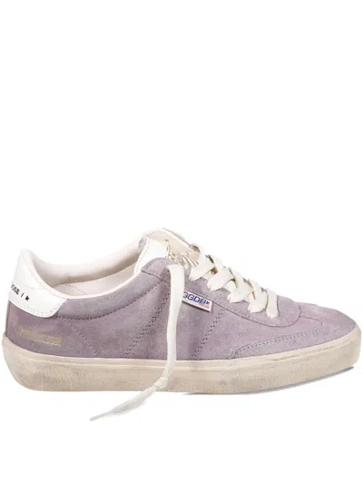 Golden Goose Suede Lace-up Low-top Sneakers In Purple