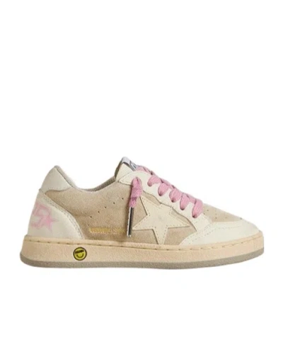 Golden Goose Suede Lace-up Sneakers In Nude