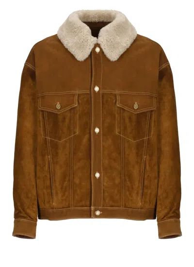 GOLDEN GOOSE SUEDE LEATHER JACKET