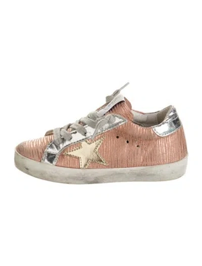 Pre-owned Golden Goose Babies' Suede Low Top Sneaker In Pink