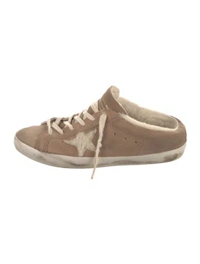 Pre-owned Golden Goose Suede Mules In Brown