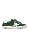 Golden Goose Superstar Touch-strap Sneakers In Green