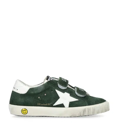 Golden Goose Kids' Suede Old School Sneakers In Green