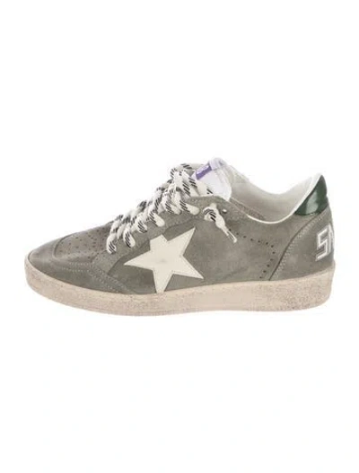 Pre-owned Golden Goose Suede Patterned Sneakers In Green