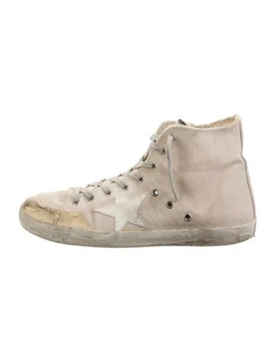 Pre-owned Golden Goose Suede Patterned Sneakers In Neutral