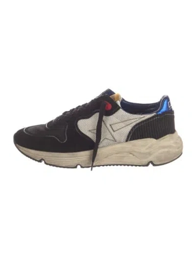 Pre-owned Golden Goose Suede Printed Sneakers In Green