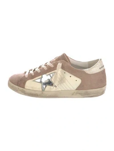 Pre-owned Golden Goose Suede Printed Sneakers In Neutral