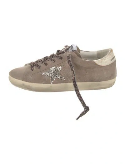 Pre-owned Golden Goose Suede Printed Sneakers In Neutral