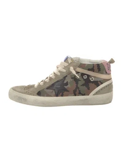 Pre-owned Golden Goose Suede Printed Sneakers In Neutral