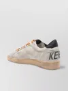 Golden Goose Suede Star Patch Flat Sole Sneakers In Gray