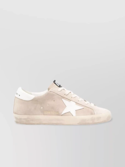 Golden Goose Suede Star Patch Sneakers In Seedpearl/white