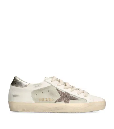 Golden Goose Suede Super Star Low-top Sneakers In White/platinum/pink