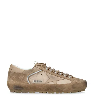 Golden Goose Suede Super-star Ski Sneakers In Brown