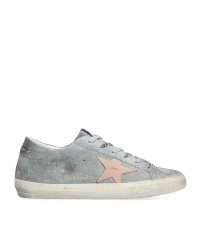Golden Goose Super Star Suede Upper And Heel Leather Star In Gray