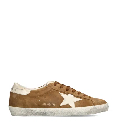 Golden Goose Suede Super-star Sneakers In Brown