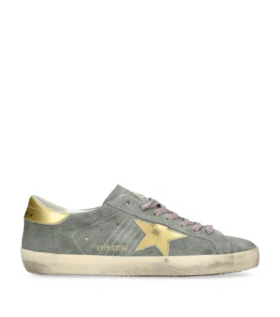 Golden Goose Suede Super-star Sneakers In Gray
