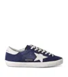 Golden Goose Super-star Suede Upper And Toe Foam In Blue