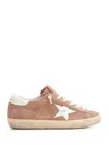 Golden Goose Low Top Sneakers With Almond Toe Shape In Pink/silver/white