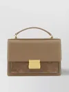 Golden Goose Suede Top Handle Cross-body Bag In Nude