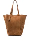 Golden Goose Fringed Leather And Suede Tote Bag In Brown