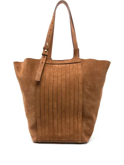 Golden Goose Suede Tote Bag In Brown